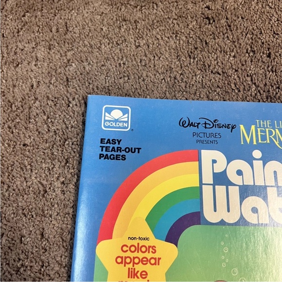 The Little Mermaid Paint with Water Book Vintage 90s book last one - Picture 2 of 5